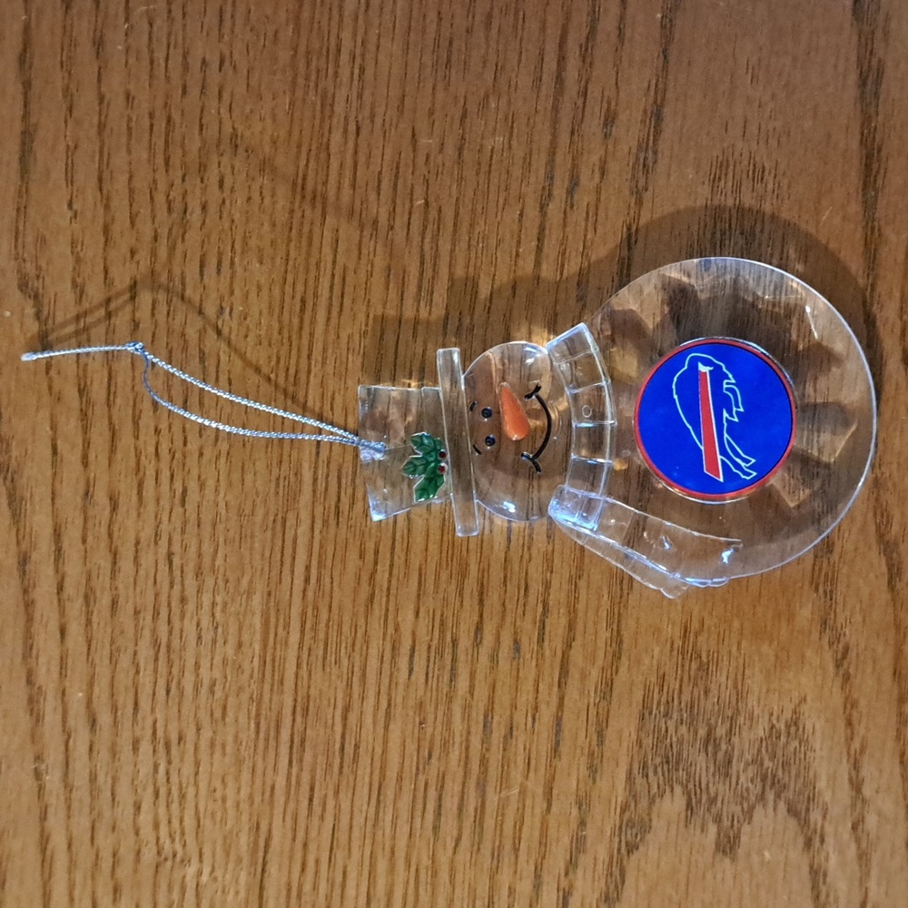 Buffalo Bills Snowman Christmas Ornament
